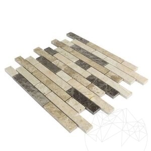 Mosaïque de marbre poli Mix, 2.3 cm x FL