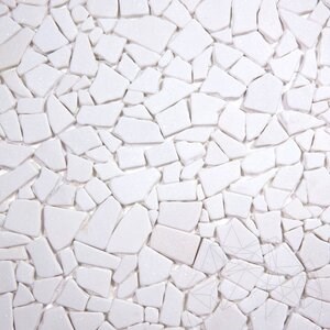 Mosaïque de Marbre de Thassos Tumbled Crazy Paving