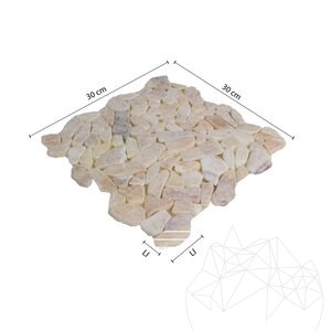Mosaïque de pavage Onyx Tumbled Crazy