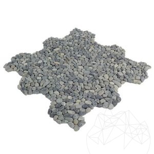 Petite Mosaïque de Cailloux Noirs Tombés