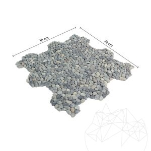 Petite Mosaïque de Cailloux Noirs Tombés