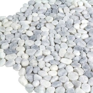Petite mosaïque de galets roulés Ice