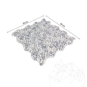 Petite mosaïque de galets roulés Ice