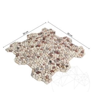 Mosaïque de petits galets mixtes