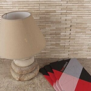 Mosaique Travertin Tumbled Bambou Classique, 1.5 x 7.5 cm