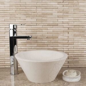 Mosaique Travertin Tumbled Bambou Classique, 1.5 x 7.5 cm