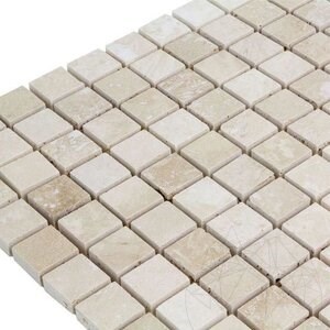 Mosaïque de travertin poli classique, 2.3 x 2.3 cm