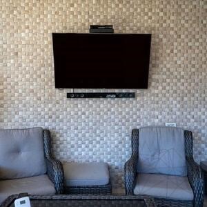 Mosaïque 3D de coussin en travertin classique & Noce, 5 x 5 cm