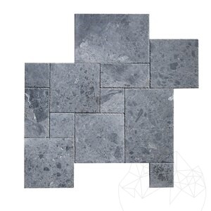 Ceppo Grey Marbre brossé et ciselé à motifs français, 1.2 cm