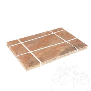Travertin brossé Peach Cross Cut French Pattern Set, 1.2 cm