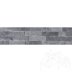 Catania - Panneau de revêtement mural en marbre noir 15 x 60 cm