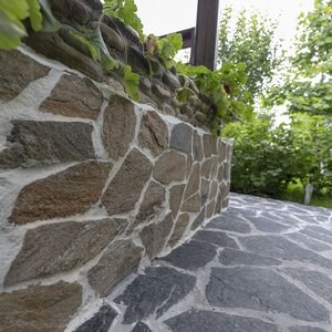 Rusty Brown Polygonal Slate - Pierre naturelle pour façades intérieures/extérieures, pavés et allées (1 m² = 10-14 pièces)