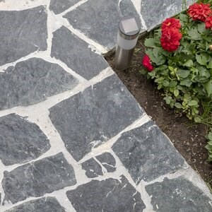 Laguna Green Polygonal Slate - Pierre naturelle pour façades intérieures/extérieures, pavages et allées