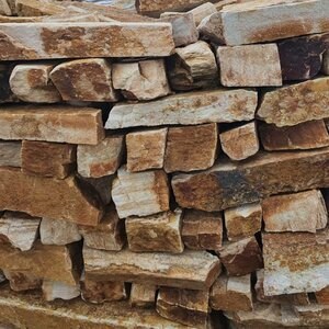 Ardoise Rhodos Filleti (Palette approx. 10 m²)| Pierre décorative - Carreaux verticaux, Extérieur-Intérieur