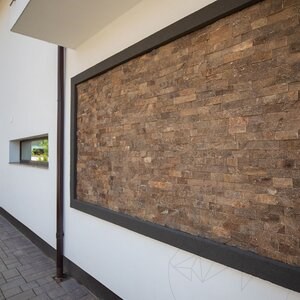 Ardoise Rusty Brown Natur, 5 cm x LL | Pierre décorative - Dalles verticales, extérieur-intérieur