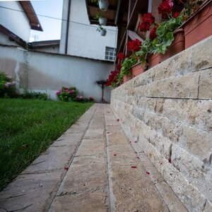 Travertin fendu de Noce, 7.5 cm x FL x 2.2 cm