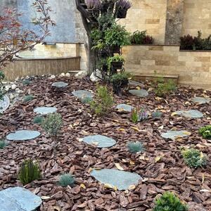 Kavala Ardoise Bord Ciselé Pas de jardin japonais