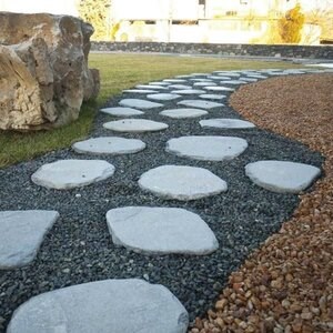 Marchepied de jardin japonais en ardoise Kavala, Taille standard