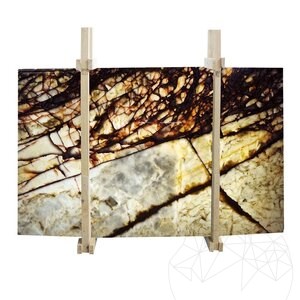 Rose de Patagonie Plaque de Marbre Polie, 2 cm