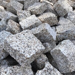 Pavé de granit Desert Gold Splitface, 10 x 10 x 5 cm