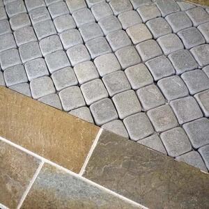 Pavé roulé en ardoise Kavala 10 x 10 x 3-5 cm