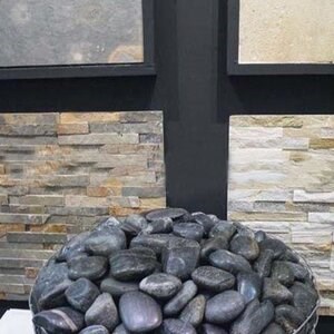 Sac de cailloux noirs polis, 20 kg