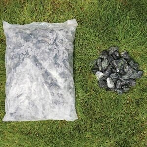 Galets de Marbre Vert, 2-4 cm, Sac 20 Kg