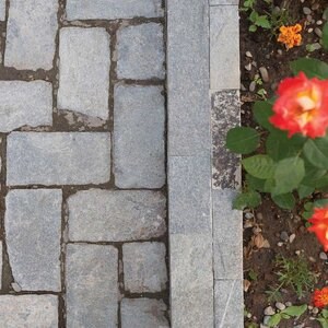 Pavé d'ardoise Riven de Kavala, 20 x 10 x 3-5 cm