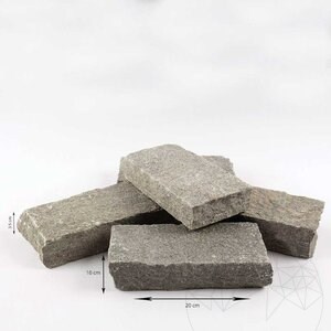 Pavé d'ardoise Riven de Kavala, 20 x 10 x 3-5 cm