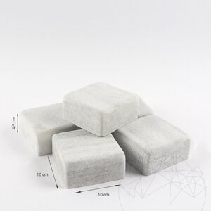 Pavé de marbre Kavala Tumbled, 10 x 10 x 4-5 cm
