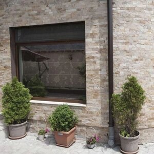 Ardoise Rhodos Natur, 5 cm x LL | Pierre décorative - Dalles verticales, extérieur-intérieur