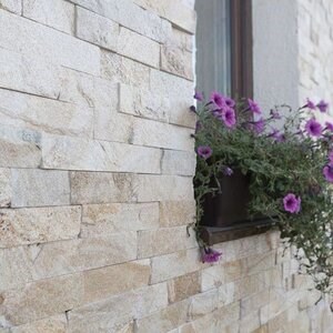 Ardoise Rhodos Natur, 5 cm x LL | Pierre décorative - Dalles verticales, extérieur-intérieur