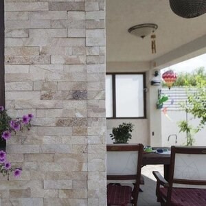 Ardoise Rhodos Natur, 5 cm x LL | Pierre décorative - Dalles verticales, extérieur-intérieur
