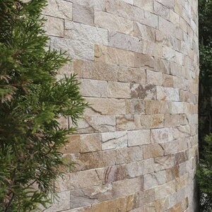 Ardoise Rhodos Natur, 10 cm x LL | Pierre décorative - Dalles verticales, extérieur-intérieur