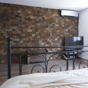 Ardoise Rusty Brown Natur, 10 cm x LL | Pierre décorative - Dalles verticales, extérieur-intérieur