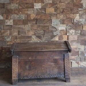 Ardoise Rusty Brown Natur, 10 cm x LL | Pierre décorative - Dalles verticales, extérieur-intérieur