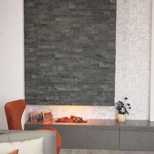 Alpi Alpi Natur vert ardoise, 5cm x LL x 1.3cm | Pierre décorative - Dalles verticales, extérieur-intérieur (25sqm/palette)