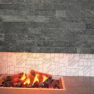 Alpi Alpi Natur vert ardoise, 5cm x LL x 1.3cm | Pierre décorative - Dalles verticales, extérieur-intérieur (25sqm/palette)