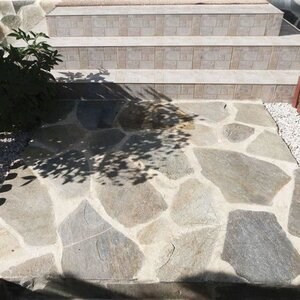Ardoise polygonale AquaBlue, Dalles de pavés pour patio