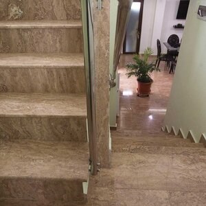 Travertine Latte Polisat 2 cm - Comptoirs, marches, émaux et pièces personnalisées