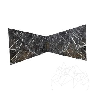 Plaque de marbre noir poli Spider 2 cm