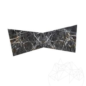 Plaque de marbre noir poli Spider 2 cm