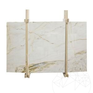 Plaque de marbre poli Calacatta Borghini, 2 cm