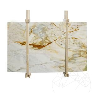 Plaque de marbre poli Calacatta Borghini, 2 cm