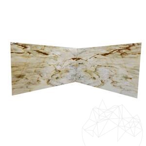 Plaque de marbre poli Calacatta Borghini, 2 cm