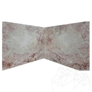 Plaque de marbre poli Pink Aurora, 2 cm