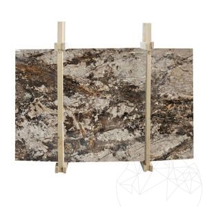 Plaque de marbre poli gris magique 2 cm