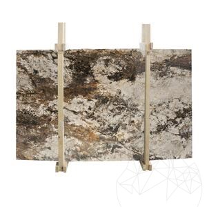 Plaque de marbre poli gris magique 2 cm