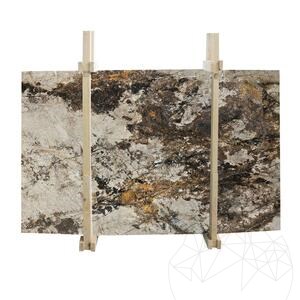 Plaque de marbre poli gris magique 2 cm