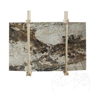 Plaque de marbre poli gris magique 2 cm